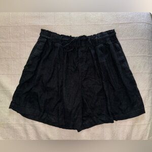 Universal Thread Linen Blend Women's High Waist Black Shorts